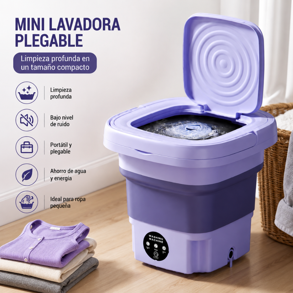 Mini Lavadora Portátil Plegable